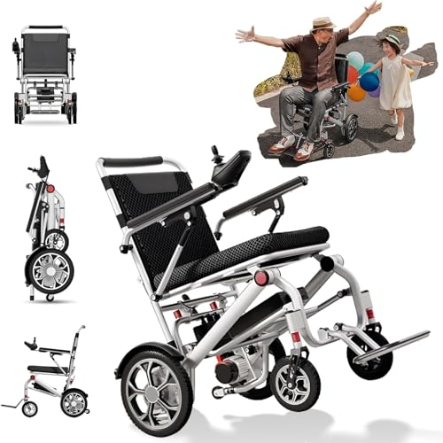 GHBXJX 150 KG Elektro Rollstuhl Faltbar Leicht Elektrorollstuhl 40km, Rollstuhl Elektrisch Tragbarer für Erwachsene und Senioren,Hohe Reichweite, All Terrain -Rollstühle, Sitz 45 cm,20ah
