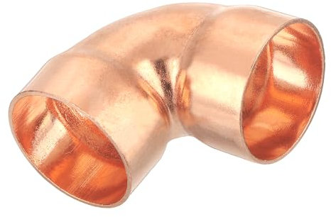 QUARKZMAN 1 Stück 35mm Kupferrohr Bogen, Pressfitting Kupfer mit Dichtungen für Trinkwasser und Gasleitungen