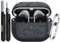 RFUNGUANGO Coque gravée Compatible avec Samsung Galaxy Buds 3 et Galaxy Buds 3 Pro, Jolie Coque en Silicone Souple et Protection complète,Gris foncé