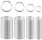 KGGZKG 80 Pcs Anneau Porte-Clés Anneaux 30mm 25mm 20mm 15mm Porte Clef Plats Ronds Brisés en Métal Noir pour Clé de Voiture Maison Bureau Arts Artisanat 4 Tailles