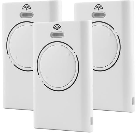 3 Pièces Telecommande Porte de Émetteur de Garage 868MHz,Telecommande Portail 2 Canaux Compatible avec XT4 868 SLH LR, XT4 868 SLH, XT2 868 SLH LR, XT2 868 SLH(White)