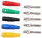 4mm 7 Pin Banana Plug Male Connector with Soft Sleeve 1000V 32A Stackable for Audio Cable Speaker TV Computer Red Black Blue Yellow Green