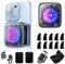 Phone Cooler Magnetic Cooler, for MagSafe iPhone 12 13 14 15 Series, Cell Phone Cooling Fan Portable Phone Radiator Cooling Fan, Gaming Semiconductor Cooling for Android/Tablet/iPad (Black Frame)