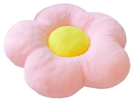 Juqoyue Blumenkissen - Hübsches Sonnenblumenkissen in Gänseblümchenform für die Dekoration zu Hause und im Büro C