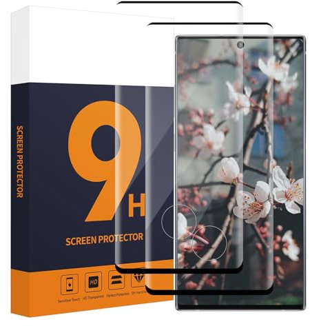 Carantee 2 Pack Verre Trempé pour Samsung Galaxy Note 10 Plus, 3D Full Cover protection écran, Tactile sensible, Dureté 9H résistante aux rayures, 0,33mm HD sans bulles Note 10 Plus Vitre protection