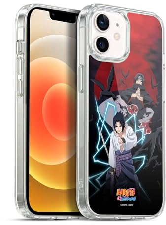 Head Case Designs Offizielle Naruto Shippuden Sasuke und Itachi Schluessel Kunst Gelhülle [Militärischer Schutzgrad] Kompatibel Mit Apple iPhone 12 / iPhone 12 Pro Und Kompatibel Mit MagSafe