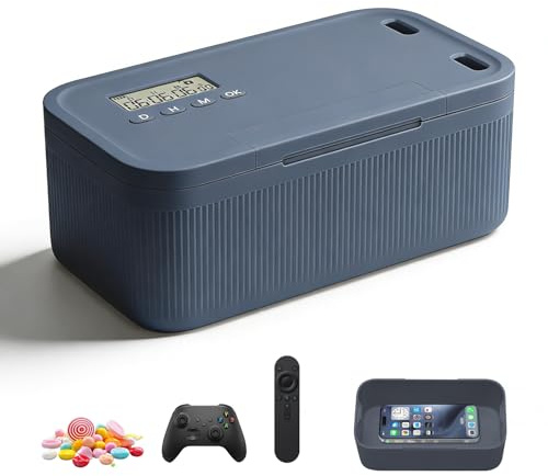 Handy Safe mit Zeitschloss, Abschließbare Box mit Timern, Selbstkontrolle Timer Schließfach für Handy Snacks, Alkohol oder andere unerwünschte Versuchungen Handy Gefängnis für Arbeit & Kinder