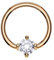 beyoutifulthings Ring ZIRKONIA Brustwarzen-Piercing Intim-Piercing Brust-Piercing Nippel-Piercing Edelstahl ROSÉGOLD Clear Stab 1,6mm Ring 12mm