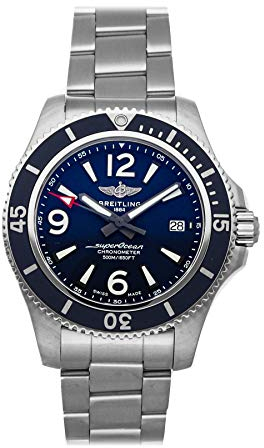 Breitling Superocean A17366D81C1A1, mechanische Herrenuhr mit blauem Zifferblatt, mechanisch, Mechanisch