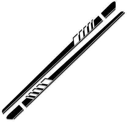 iSpchen Auto Seitenrock Aufkleber Aufkleber, Universal Dekoration Aufkleber, Auto Vinyl Aufkleber für Auto und AMG Edition 507 Racing Stripe Side Body Bandage