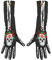 W WIDMANN MILANO Party Fashion 34279 - Handschuhe Dia de los Muertos, Länge circa 40 cm, für Erwachsene, Karneval, Mottoparty