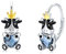 Affe Ohrstecker S925 Sterling Silber Herz Kristall Affe Liebe Ohrring Gold Tier Affen Schmuck Geschenke für Frauen & Mädchen (Kuh Ohrringe)