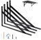 Heavy Duty Shelf Brackets 400x250mm, 4 Pack 16 Inch Wall L Brackets with 90 Degree Triangle, Mounting Screws Included, Suitable for Concrete Wall, Gypsum Board etc(16 Inch)