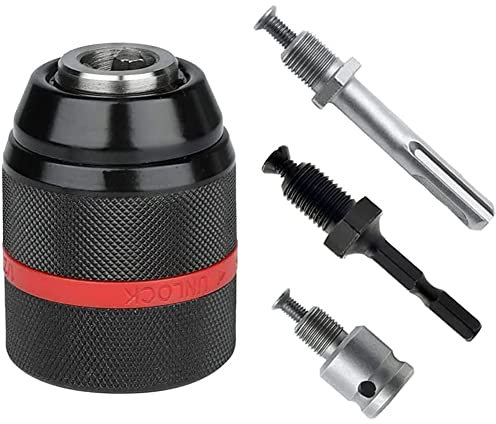 EIAOSI 4 STÜCKE Metall 1/2-20UNF 1,5-13Mm Keyless Bohrfutter Sechskantschaft/SDS/Sockel Vierkant Buchse Adapter Hardware Werkzeug Bohrfutter
