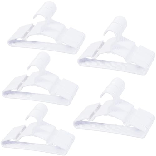 VIIBASE 100 Pack White Baby Nursery Closet Hangers,Kids Plastic Hangers,Non-Slip Laundry Infant Pant & Coat Hangers for Newborn Clothes,Ultra-Thin Child Clothes Hangers for Girls Boys Toddler Kids