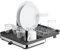JUPPLIES Escurreplatos Plegable de Acero Inoxidable con Soporte para Cubiertos Extraible - Escurridor De Platos para Fregadero con Drenado al Fregadero, Diseño Moderno, Escurre Platos Negro.