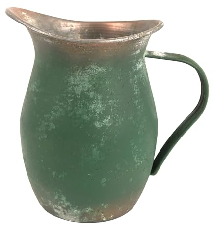 Big FortuneVase für Blumen Vintage Dekorative Krug Metall Rustikale Vase Küche Dekorationen Über Schränke Dekor Kleine Metall Blumentöpfe Milchkännchen für Haus, Büro Küche Dekorationen Zubehör