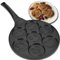 Retoo Pancake Pfanne, 7 lustige KinderMotive, Muster, Smiley, Ø26,5cm, Antihaft Bratpfanne für Pancakes, Pfannkuchenpfanne und für Eier, Schwarze, Farbe