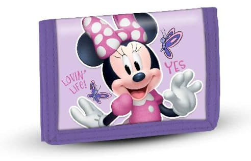 Disney Unisex Kids Velcro Geldbörse Butterflies 5164 Lila Einheitsgröße