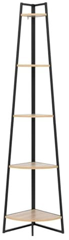 5 five simply smart 5five - étagère d'angle aliaj 5 Niveaux 180cm Effet Bois
