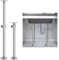 Sightday 2 Soportes para Fregadero bajo Montaje, Soportes de Montaje para Fregadero bajo Montaje, Kit de Sistema de instalación y reparación de Patas de Fregadero Ajustables y Acero Inoxidable para f