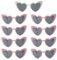 YANGUN 9 Pièces Lunettes Coeur, Lunettes de Soleil en Forme de Coeur, Lunettes Evjf, Lunettes FêTe En Plein Air, pour les Fêtes, Halloween, Noël, Mariages