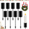 8 Stück Kerzenhalter Adventskranz, Stabkerzenhalter Adventskranz Schwarz, Adventskranz Kerzenhalter, Retro Kerzenteller Adventskranz, Kerzenhalter Stabkerzen für Weihnachtsdeko Tischdeko Kerzen