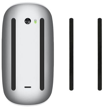 kwmobile Mouse Feet Sticker kompatibel mit Apple Magic Mouse 1/2 Ersatz Glider - Mausfüße passgenau - Maus Glides in Schwarz