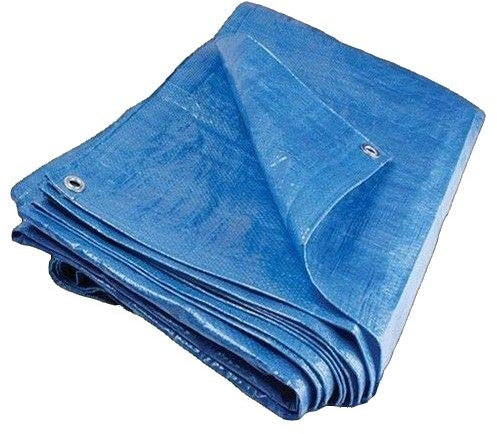 H-LINE Heavy Duty Waterproof Lightweight Tarpaulin Tarp Ground Cover Sheet Camping Tent (Blue, 6FT X 9FT / 1.8M X 2.7M)