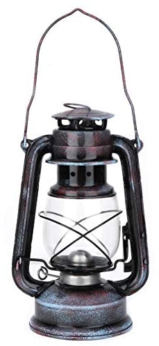 MAGT Kerosinlampe Öllampe, 24cm Retro Petroleumlampe Vintage Eisen Glas Öllampen Petroleum Laterne Sturmlaterne für Haus Dekoration