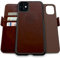 dreem Fibonacci 2-in-1 Wallet Case for Apple iPhone 11 - Luxury Vegan Leather, Magnetic Detachable Shockproof Phone Case, RFID Card Protection, 2-Way Flip Stand - Coffee