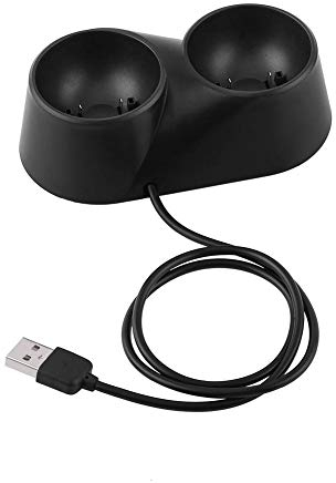 Heayzoki Estación de Acoplamiento del Cargador del Controlador Dual para PS4 Playstation VR PSVR Move, Soporte de la estación de Carga del Cargador Dock para Controladores remotos Play Station PS4 VR