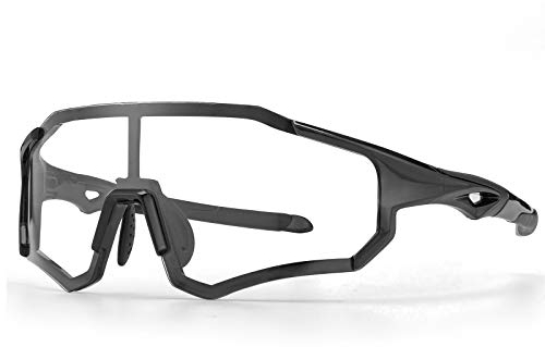 ROCKBROS Cycling Sunglasses Photochromic Sport Sunglasses with UV400 Protection Full Frame Goggles Sports Eyewear for Outdoor Sports Cycling Driving Running Fishing Adults Unisex
