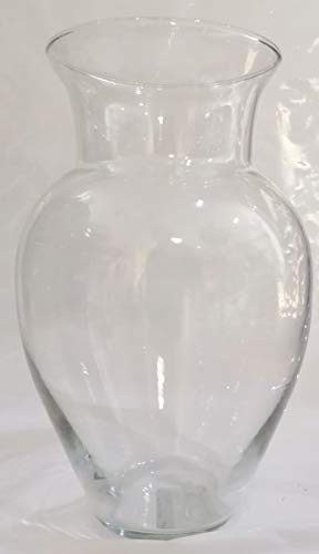 Vase Glasvase Klarglas Blumenvase bauchig Kristallglas Höhe 25 cm Oberstdorfer Glashütte