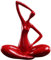 Uziqueif Abstrakte Frau Kunst Statue Skulptur Dekoration Wohnzimmer Büro Bar Café Eingang Statuen Und Skulpturen,Harz,Red c,Shiny