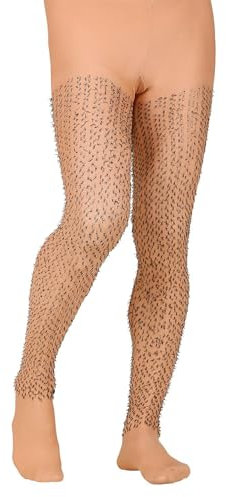 W WIDMANN MILANO Party Fashion - Collant peloso, per uomo, 60 DEN, carnevale, Halloween