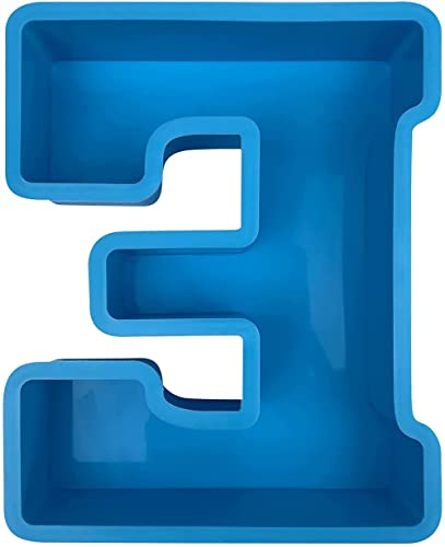 Cmeilau Grand Moule en résine époxy Alphabet - Moule en Silicone pour Lettres anglaises, moules de Moulage de Lettres Alphabet 3D A à Z Moule de décoration de Moule pour la fête d'anniversaire