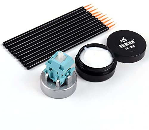 Byhoo Keyboard Lube Kit with Switch Opener 3 Pack, Switch Lubricant Kit for Mechanical Keyboard Switches and Stabilizer. Contain GP205G0 Grease 0.17oz, Switch Opener for MX Switches,and 10 Brush.