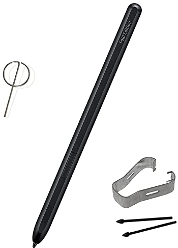 Galaxy Z Fold 3 4 S Pen Fold Edition,S Pen Samsung Z Fold 3 4,Slim 1.5mm Stiftspitze,4.096 Druckstufen,Stylus Pen für Samsung Galaxy Z Fold 3 4 5G + Spitzen/Federn(Schwarz)