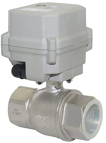 1 1/4 Zoll DN32 DC24V 2-wege Edelstahl motorisierter Kugelhahn Mit Manueller Funktion,CR702