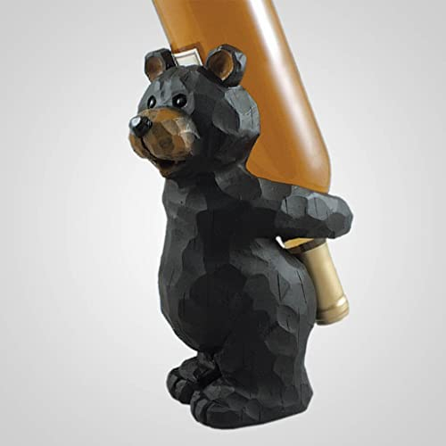 Lipco Süßer geschnitzter Bären-Weinhalter, 25 cm Höhe, Polyresin