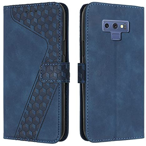 OKZone Cover per Samsung Galaxy Note 9, Custodia in Pelle Samsung Note 9, Antiurto Cover a Libro Galaxy Note 9 Magnetica Portafoglio Folio PU Pelle Flip Protettiva Caso con Wallet Case Cover (Blu)