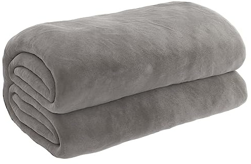 vidaXL Gewichtsdecke mit Bezug Grau 135x200 cm 6 kg Stoff