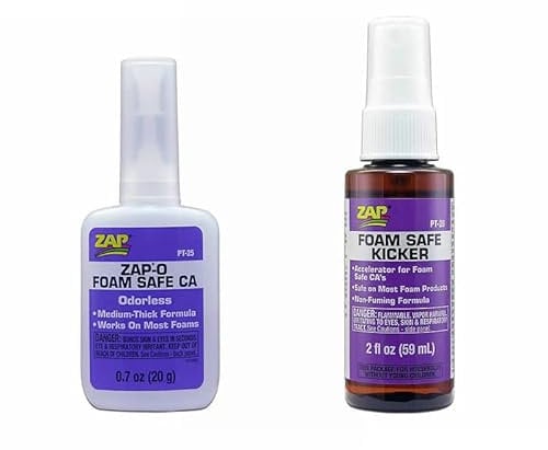 ZAP PT28 Zip Kicker Foam-Safe AND ZAP CA PT25 Foam Safe Medium-Thick CA - TWIN PACK