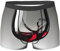 SSIMOO Boxer polyvalent avec fond de mur de briques industrielles avec une élasticité exceptionnelle, choix parfait pour la mode masculine, Verre à vin, M
