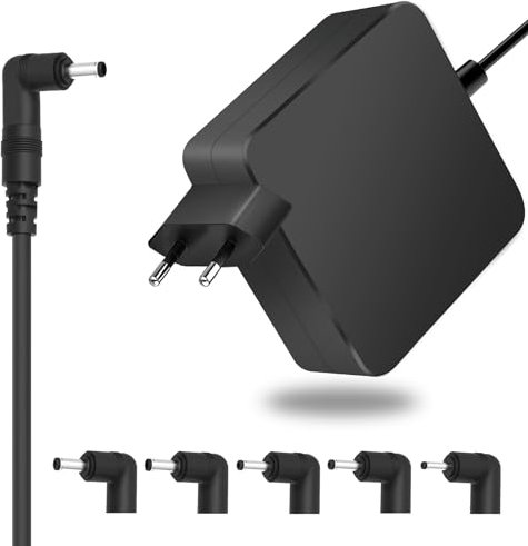 Cargador Universal 65W 45W para ASUS VivoBook ZenBook 14 15 17 S14 S15 S17 Notebook Lenovo IdeaPad Replacement con 5 Conectores Diferentes