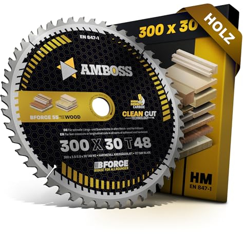HM Kreissägeblatt 300x30 Z48 Wechselzahn für Holz - Allround. AMBOSS WERKZEUGE® Sägeblatt 300mm komp. zu Dewalt 1370 Scheppach KSE300(Export). TKU. TS4000 uvm.