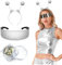 Singtis Glitzer Alien Haarreif – Schwingende Disco Kugeln, Alien Kopfschmuck für Damen, Herren & Kinder, Haarreif Planeten für Karneval & Mottopartys