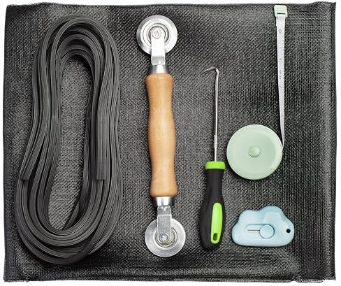 by.RHO Window Screen Repair Kit (48x118) - Complete DIY Kit for Windows & Doors - Fiberglass Mesh, Tools, Spline & Instructions - Easy Installation, Durable, Crystal Clear