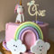 Craft Cart Mickey Mouse Silver Glitter One Paper Cake Topper for Baby Boy Birthday Party Decoration Design Idea